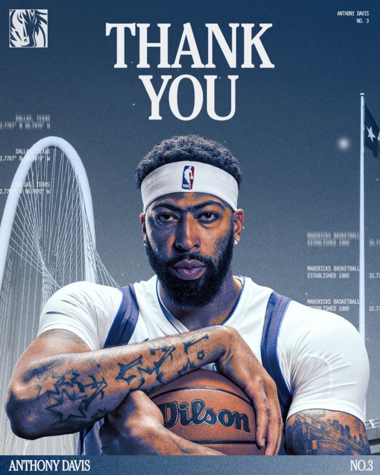 独行侠：感谢AD/哈迪/埃克萨姆/拉塞尔的付出与陪伴 永远的一家人